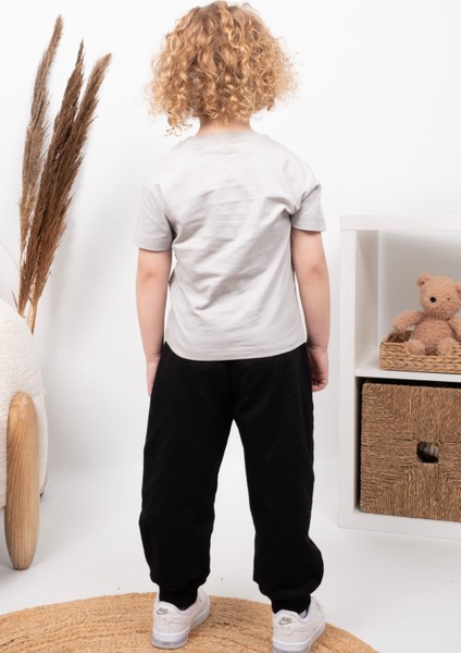 Baskılı T-Shirt Kız Erkek Bisiklet Yaka Kısa Kol Tişört fırsatları