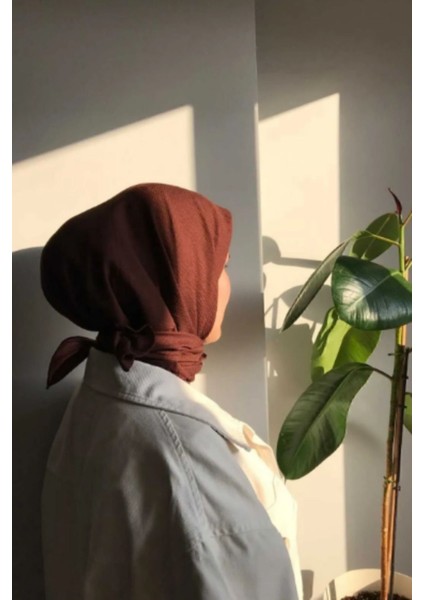 Kadın Tesettür Mio Caz Eşarp Hijab Taba