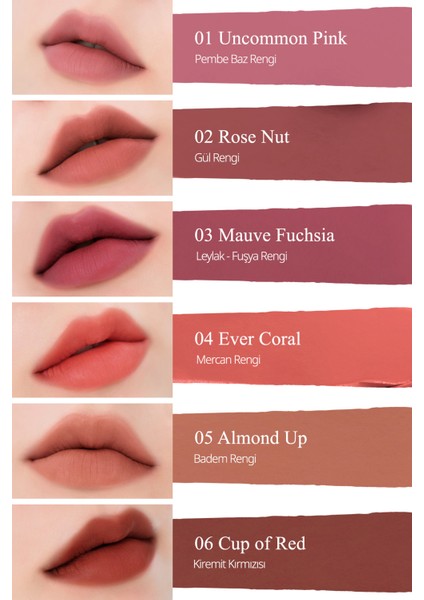 Yumuşak Dokulu, Hafif Mat Görünüm Sunan Ruj CLIO Chiffon Mood Lip (04 Ever Coral)