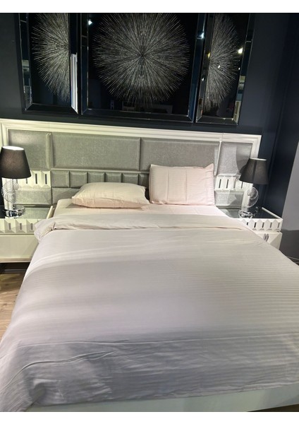 Tek Kişilik 73 Tel Çizgili Saten ( Pamuk) 180*280 Çarşaf 160*220 Nevresim 50*70 Yastık Kılıfı fiyatları
