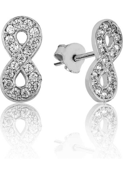 Gümüş Sonsuzluk Çivili Küpe CSR2181948