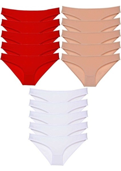 15 Adet Süper Eko Set Likralı Kadın Slip Külot 514