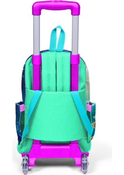 Kids Mavi Su Yeşili Denizatı Desenli Üç Bölmeli Çekçekli Okul Sırt Çantası 23972 fiyatları
