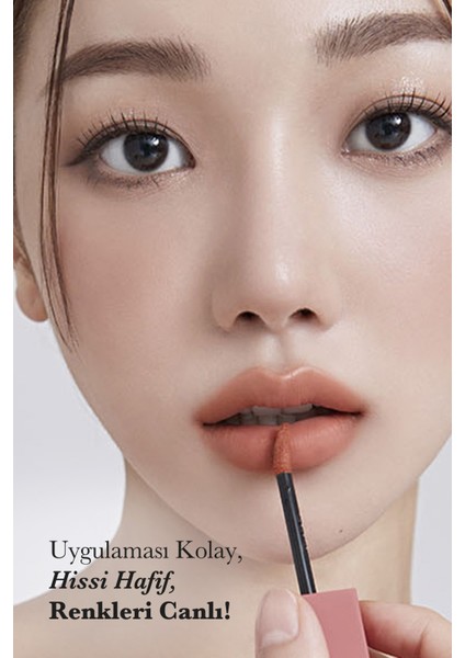 Pürüzsüz ve Kadifemsi Dokulu, Doğal Görünüm Sunan Tint CLIO Chiffon Blur Tint (08 Deep Milk Tea)