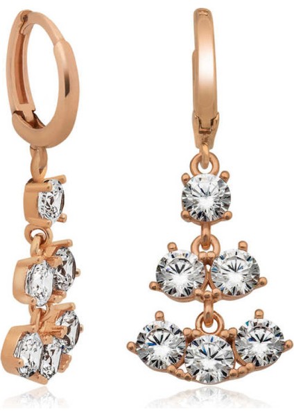 Gümüş Sıra Taşlı Küpe CSR2182784