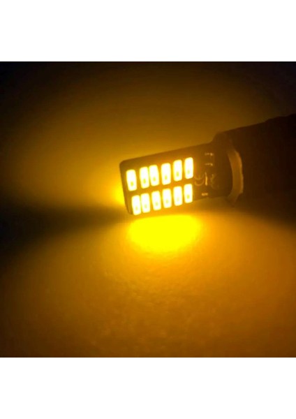 T10 Dipsiz W5W Canbus 24 Ledli Turuncu Park Plaka Ampulü (5 Adet)