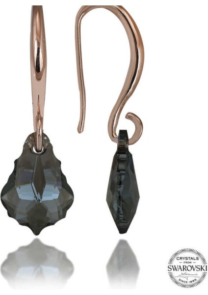 Kristal Taşlı Gümüş Yeşil Taşlı Damla Sallantılı Kadın Küpe CSR2184605