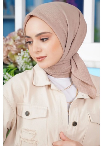 Kadın Tesettür Mio Caz Eşarp Hijab Bej