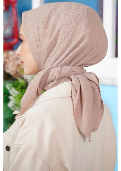 Kadın Tesettür Mio Caz Eşarp Hijab Bej