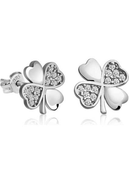 Gümüş Yonca Küpe CSR2183326