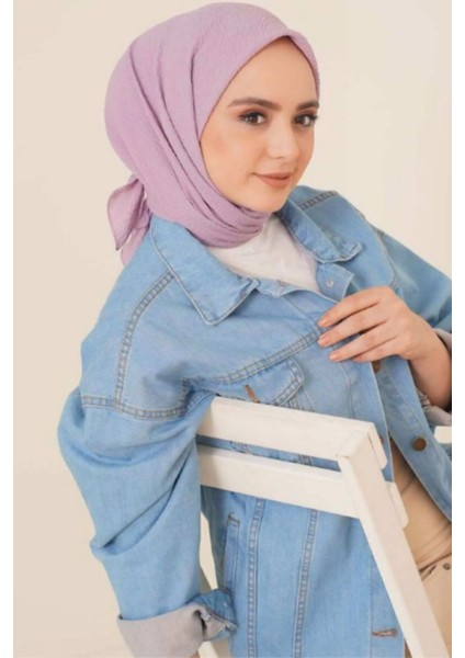 Kadın Tesettür Mio Caz Eşarp Hijab Lila