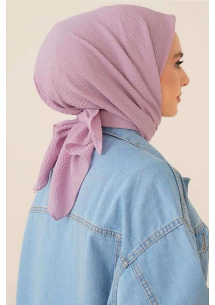 Kadın Tesettür Mio Caz Eşarp Hijab Lila modelleri