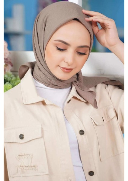 Kadın Tesettür Mio Caz Eşarp Hijab Vizon
