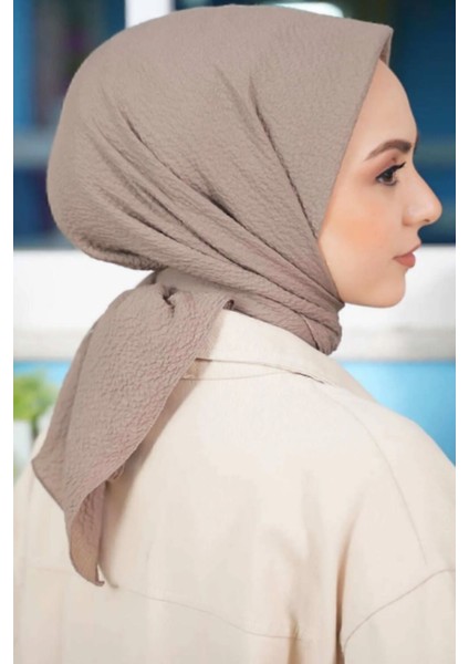 Kadın Tesettür Mio Caz Eşarp Hijab Vizon modelleri