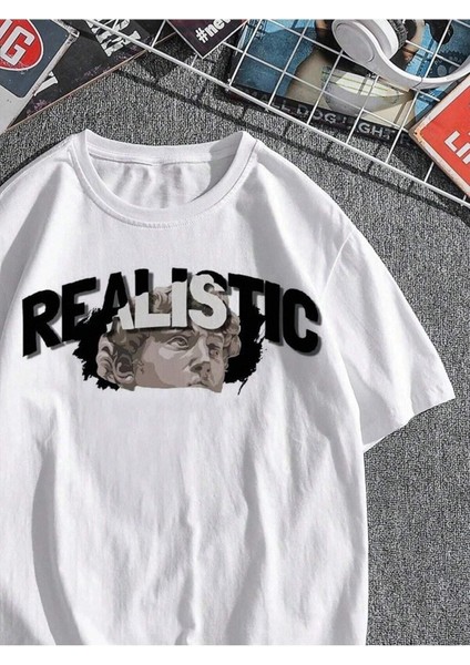 Nasa Baskılı Oversize Erkek T-Shirt Salaş Boyfirend
