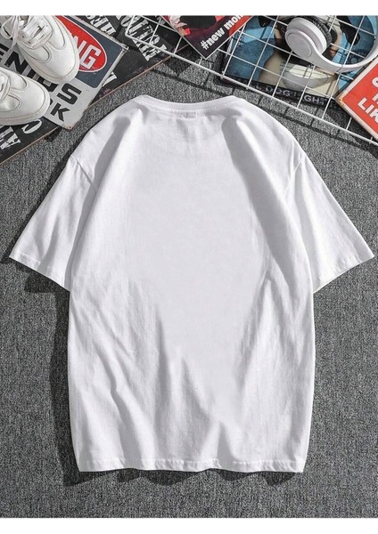 Nasa Baskılı Oversize Erkek T-Shirt Salaş Boyfirend