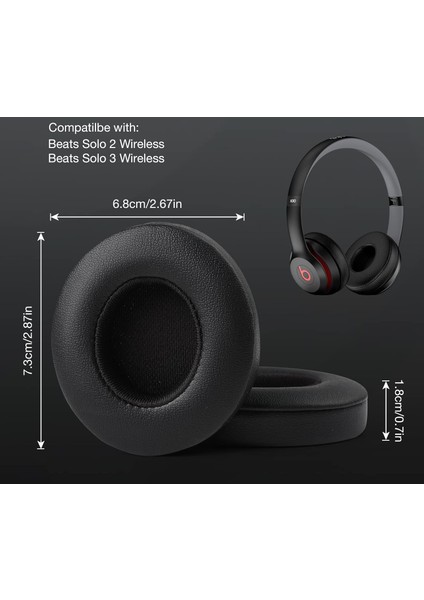 Beats Solo 2 Solo 3 Uyumlu Kulaklık Pedi Süngeri Yastığı Beats Solo 3 Yastık Sünger Minderi Köpük Earpad fırsatları