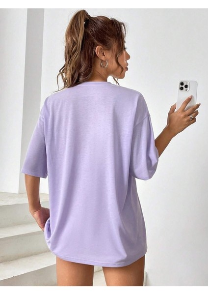 Kadın / Kız Angel Rabbit Baskılı Oversize T-Shirt Salas Boyfriend fiyatları