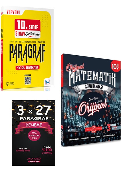 (Sınıf: 10) Paragraf Soru Bankası / Matematik Soru Bankası