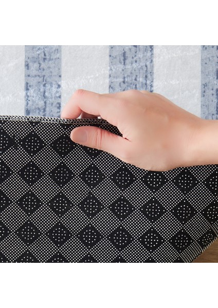 Sare By Kaşmir Halı Frame Gray Yıkanabilir Kaymaz Taban 50X80 cm modelleri