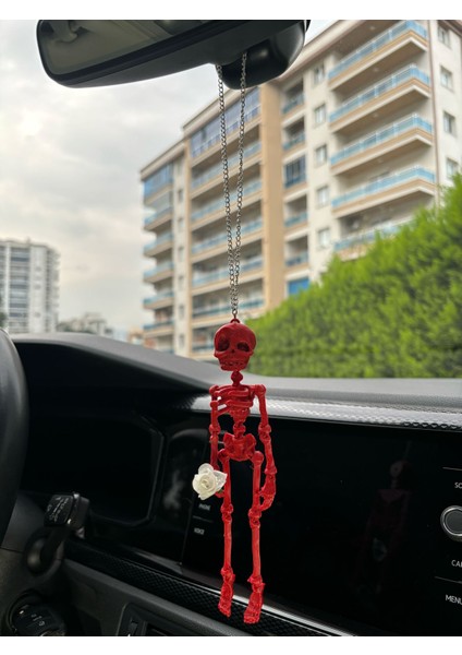 Kırmızı Gül Iskelet Gun's N Roses Oto Araba Dikiz Ayna Süsü modelleri