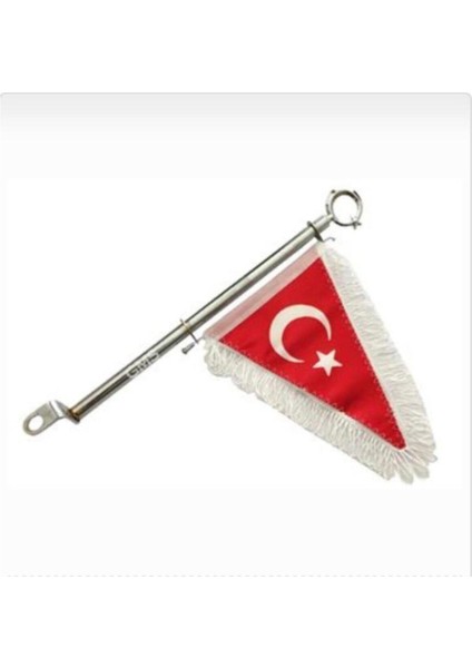 Motosiklet Üçgen Bayrak Nikel Direkli