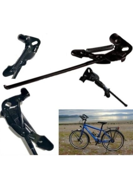 Bisiklet Park Ayak 26 Jant Arka Mil Bağlantılı Siyah 26 Arka Ayak Siyah