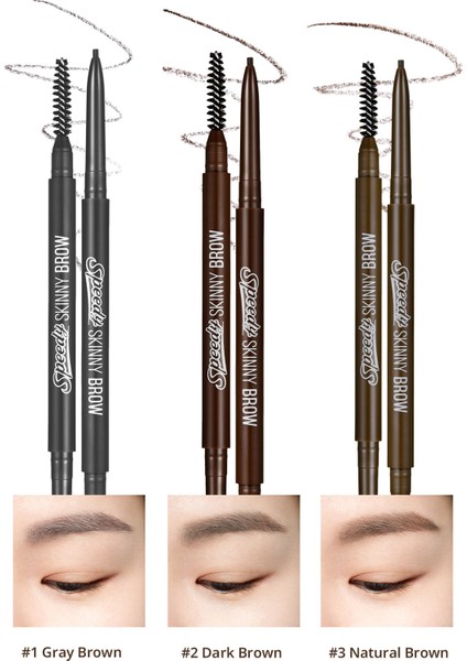 Ultra İnce Uçlu, Doğal Görünüm Veren Kaş Kalemi PERIPERA Speedy Skinny Brow (9 Taupe Brown)