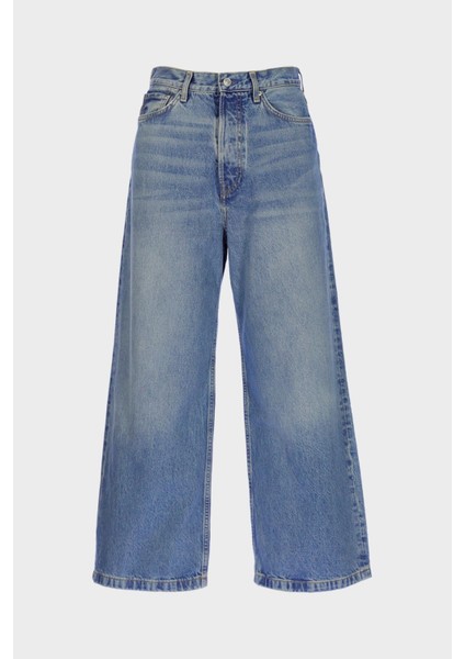 Weslie Açık Mavi Yüksek Bel Patı Fermuarlı Wideleg Jean Pantolon C 4530-221