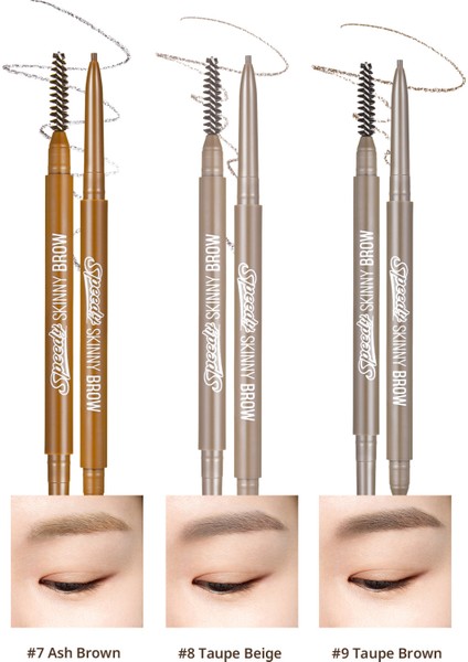 Ultra İnce Uçlu, Doğal Görünüm Veren Kaş Kalemi PERIPERA Speedy Skinny Brow (8 Taupe Beige)