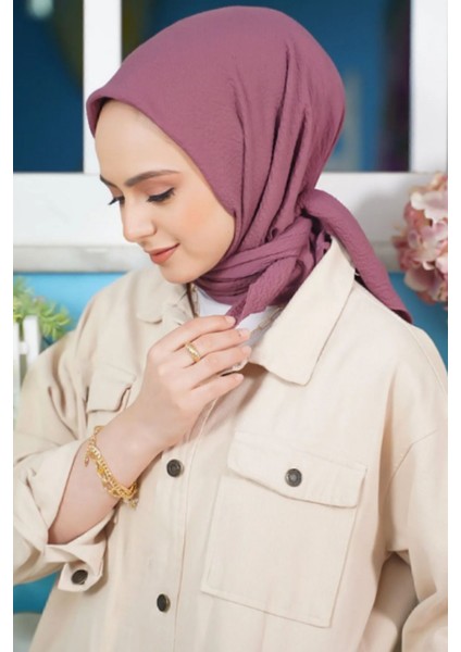 Kadın Tesettür Mio Caz Eşarp Hijab Mor