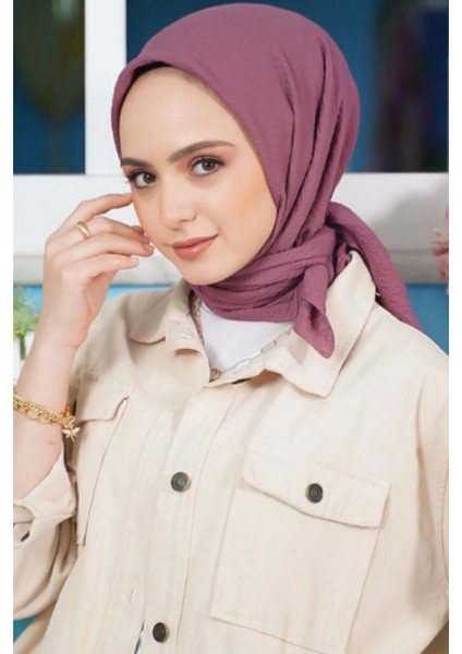 Kadın Tesettür Mio Caz Eşarp Hijab Mor modelleri