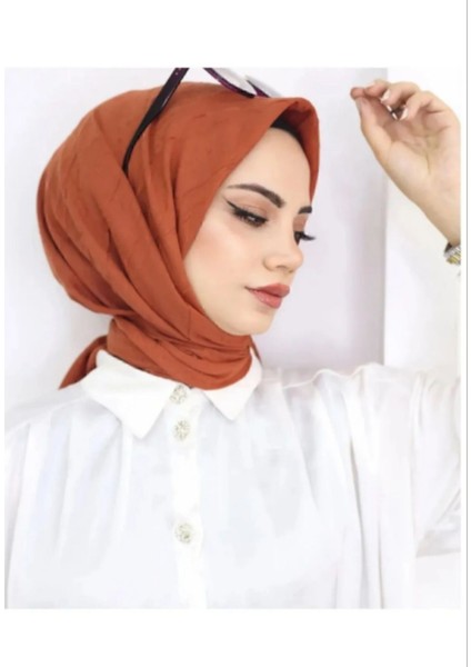 Kadın Tesettür Pratik Bambu Kraş Eşarp Kiremit fiyatları