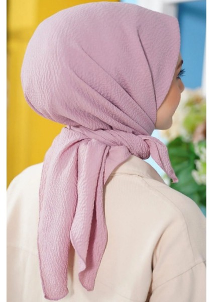 Kadın Tesettür Mio Caz Eşarp Hijab Pudra modelleri