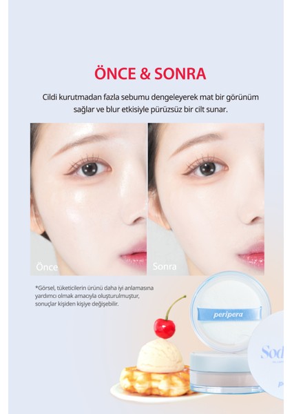 Cildi Serinleten, Mat Bitişli, Su Bazlı Pürüzsüzleştirici Pudra PERIPERA Oil Capture Cooling Powder modelleri