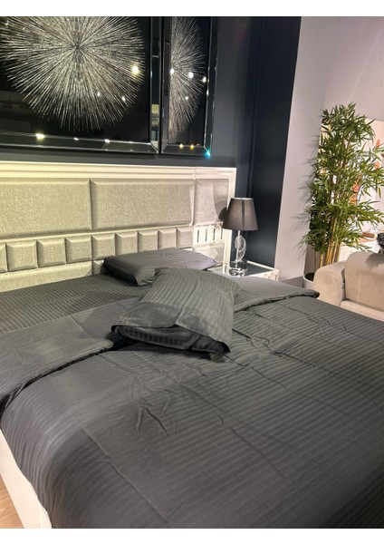 Çift Kişilik 73 Tel Çizgili Saten ( Pamuk) 240*280 Çarşaf 200*220 Nevresim 50*70 Yastık Kılıfı modelleri