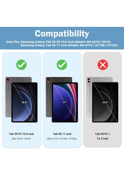 Samsung Galaxy Tab S10 Lite FE/S10/S9 FE/S9 Kılıf Grafiti Şeffaf Kalem Bölmeli(12.4inç Değildir) fiyatları