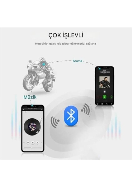 Motorsiklet Kask Için Kulaklık Bluetooth Mikrofonlu Intercom Su Geçirmez Motor Kurye Kulaklığı fırsatları