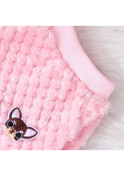 Kedi Köpek İçin Sevimli Tüylü Pembe Kazak