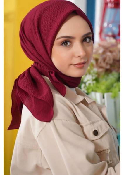 Kadın Tesettür Mio Caz Eşarp Hijab Bordo fiyatları