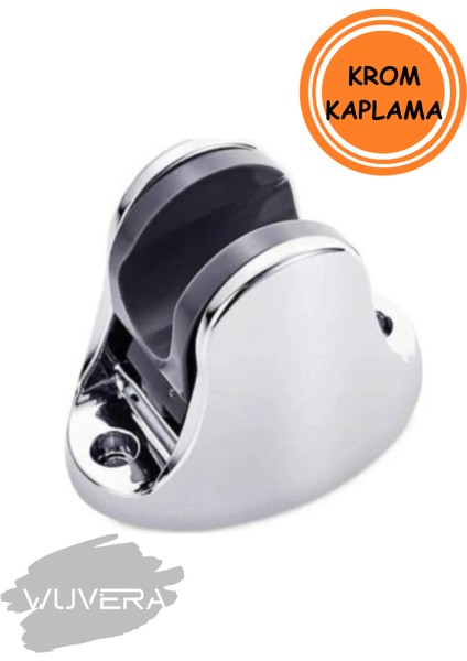 Krom Kaplama Mafsallı Duş Başlığı Tutacağı Dayanıklı Askı