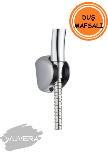 Krom Kaplama Mafsallı Duş Başlığı Tutacağı Dayanıklı Askı