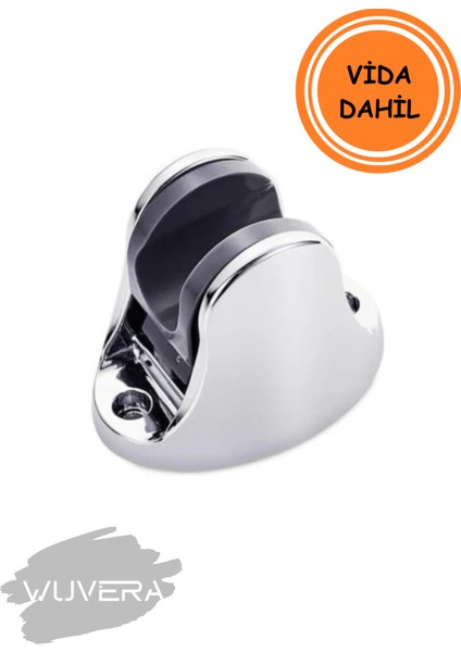 Krom Kaplama Mafsallı Duş Başlığı Tutacağı Dayanıklı Askı