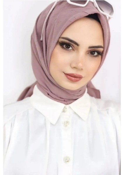 Kadın Tesettür Pratik Bambu Kraş Eşarp Açık Gül Kurusu fiyatları