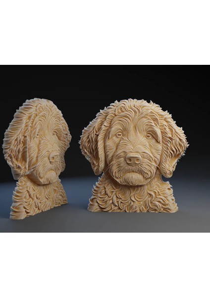 Mazlum Köpek Ifadesi Portre Figürü - 15 cm