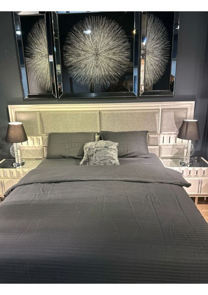 Tek Kişilik 73 Tel Çizgili Saten ( Pamuk) 180*280 Çarşaf 160*220 Nevresim 50*70 Yastık Kılıfı fiyatları