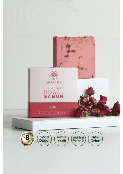 Güllü ve Zeytinyağlı El Yapımı Doğal Sabun