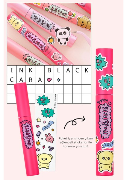 Hacim Kazandıran Suya Dayanıklı Maskara PERIPERA Ink Black Cara Choigosim (02 Volume Curling)