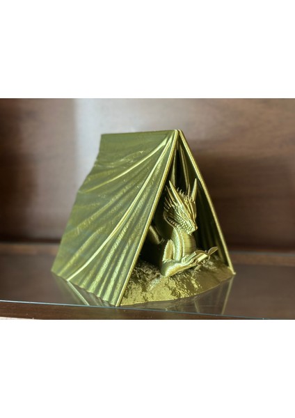 Ejderha Motifi Sayfa Tutucu Figürü - 20 cm