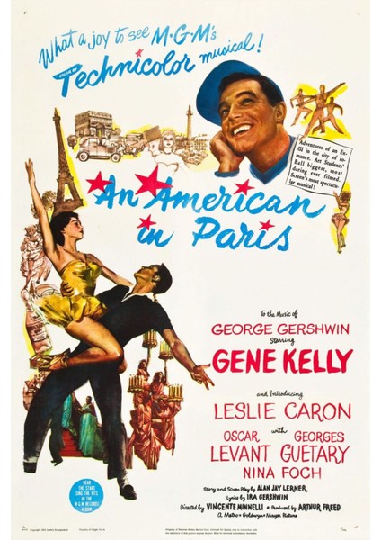 An American In Paris (1951) (Folyo / Afiş / Poster) 1317 ( 70 Cm X 100 Cm )